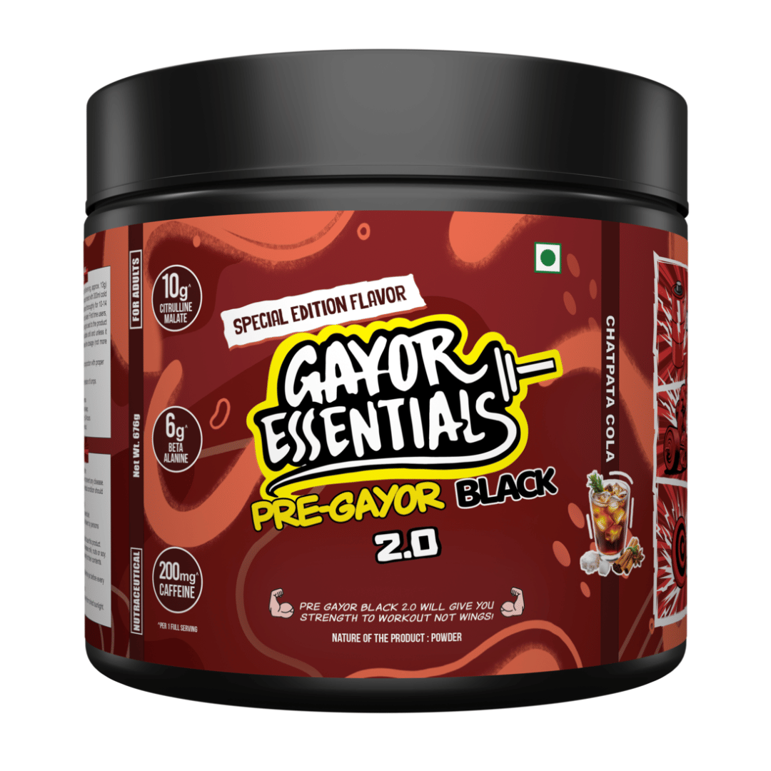 

Gayor Essentials Pre Gayor Black 2.0 Optimally Dosed Advanced Pre Workout 10 g Citrulline Malate 6 g Beta Alanine 200 mg Caffeine L-Theanine Energy...