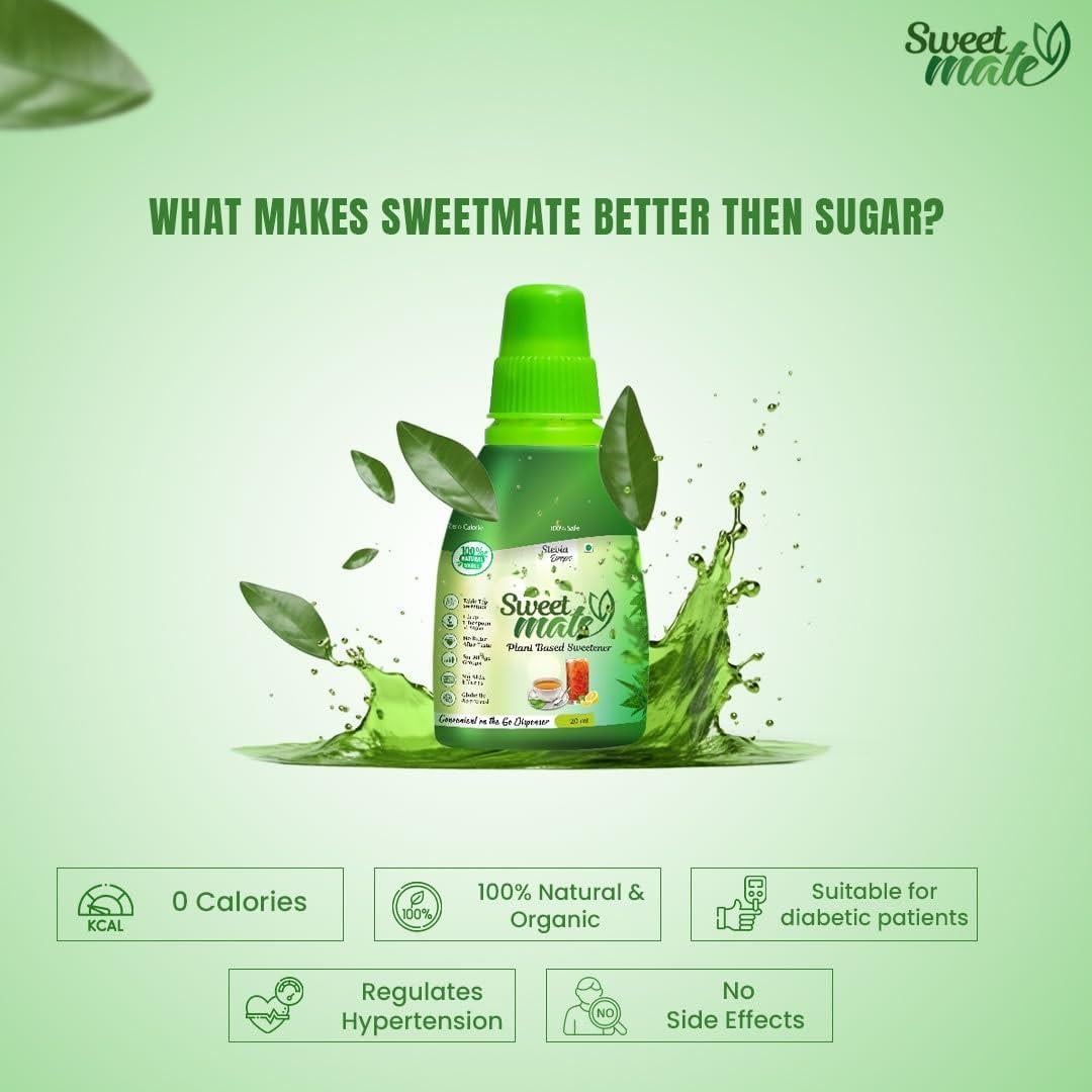 Sweetmate Stevia Drops - 200ml (20 ml x Pack 10) - 400 Drops Per Pack ...