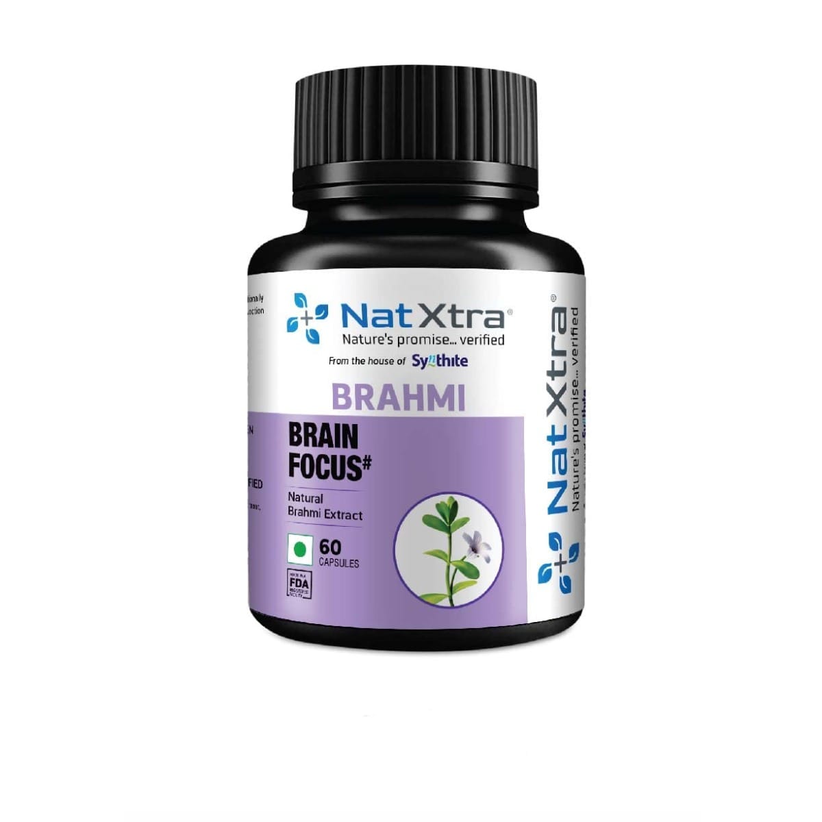 

Natxtra Brahmi | Brain & Memory Enhancer | Stimulates Brain Function, Boosts Concentration & Supports Cognitive Health | 60 Veg Capsules