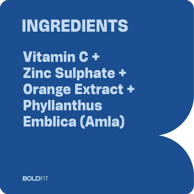 Boldfit Vitamin C Complex 1000mg Tablet with Amla and Zinc for Men