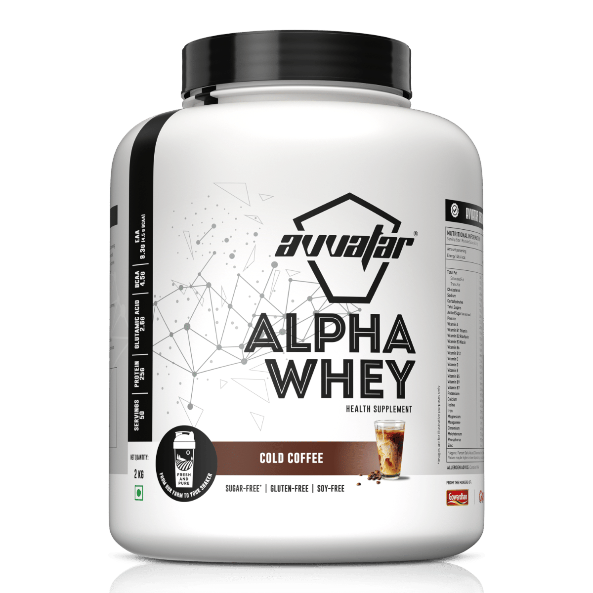 

Avvatar Alpha Whey | 2 Kg | Cold Coffee Flavour