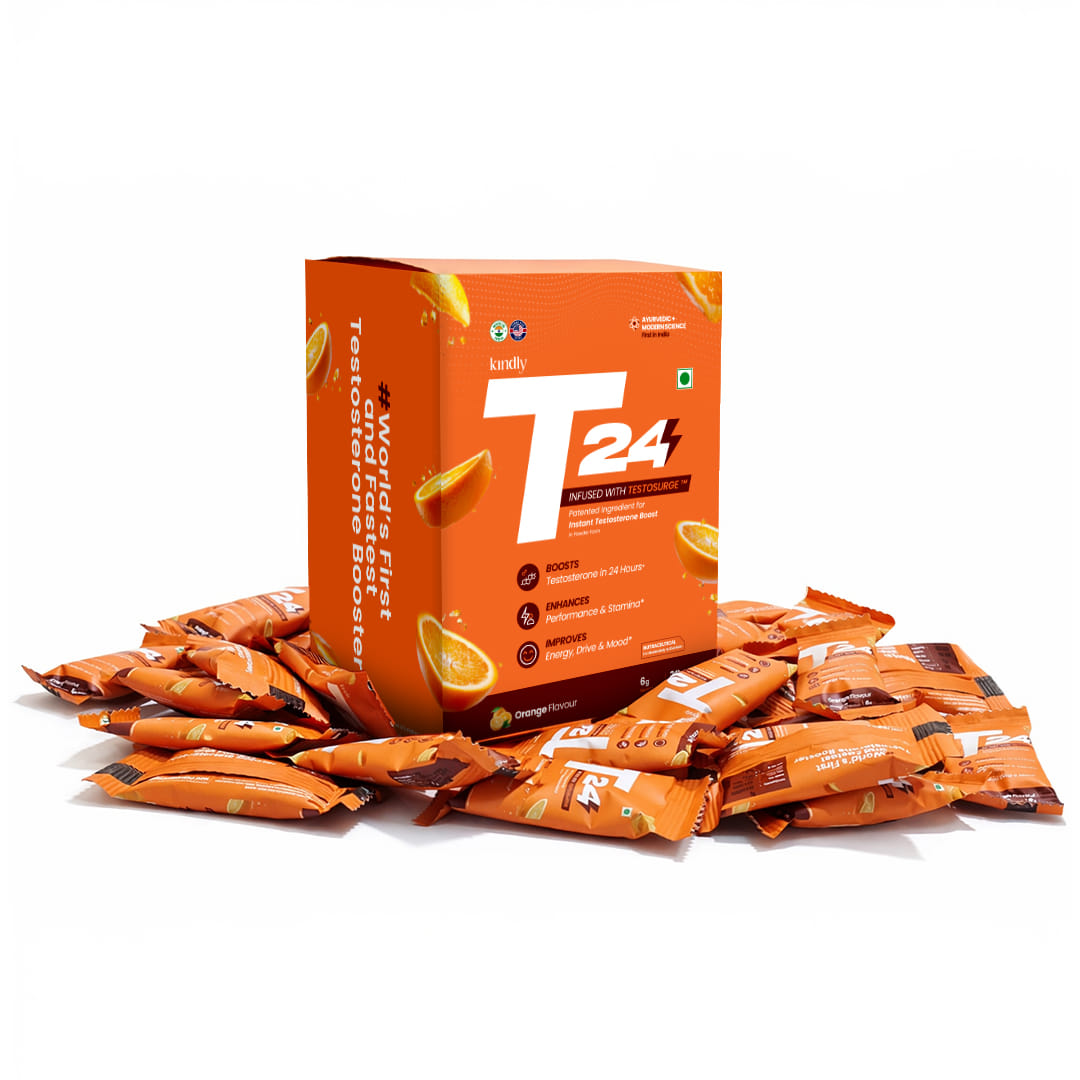 

Kindly T24 Natural & Fastest Testosterone Support Supplement with Patented TestoSurge Supports Male Vitality, Strength, Energy & Recovery (Orange)