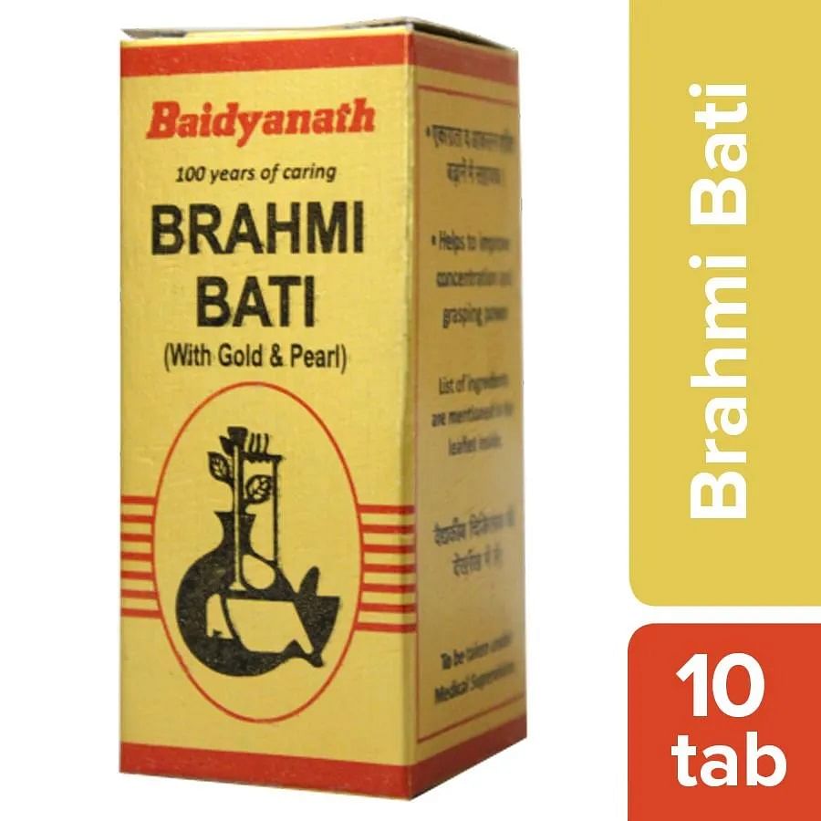 

Baidyanath Nagpur Brahmi Bati-Memory Boosters I Helps Relief Stress - 10 Tablets