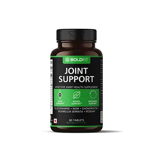 Boldfit Joint Support Supplement for Men and Women with Glucosamine 1000mg, Chondroitin, Boswellia & Rosehip