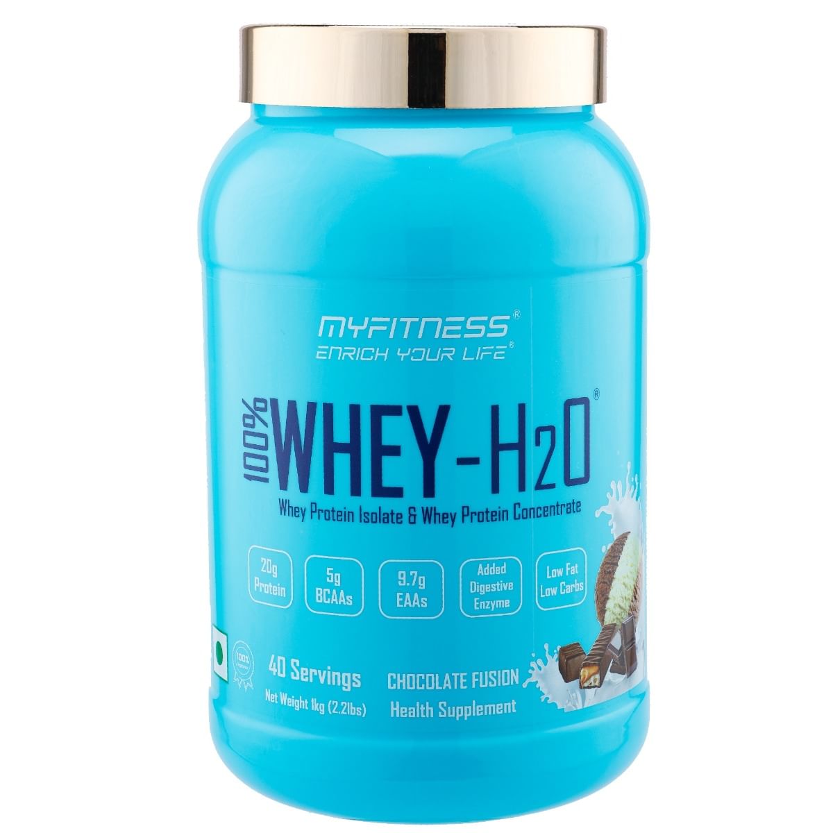 

MYFITNESS ® 100% WHEY-H2O 40 Servings |Whey Protein Powder| Whey Protein Isolate First Source Whey Protein Concentrate Second Source|80% Protein Pe...