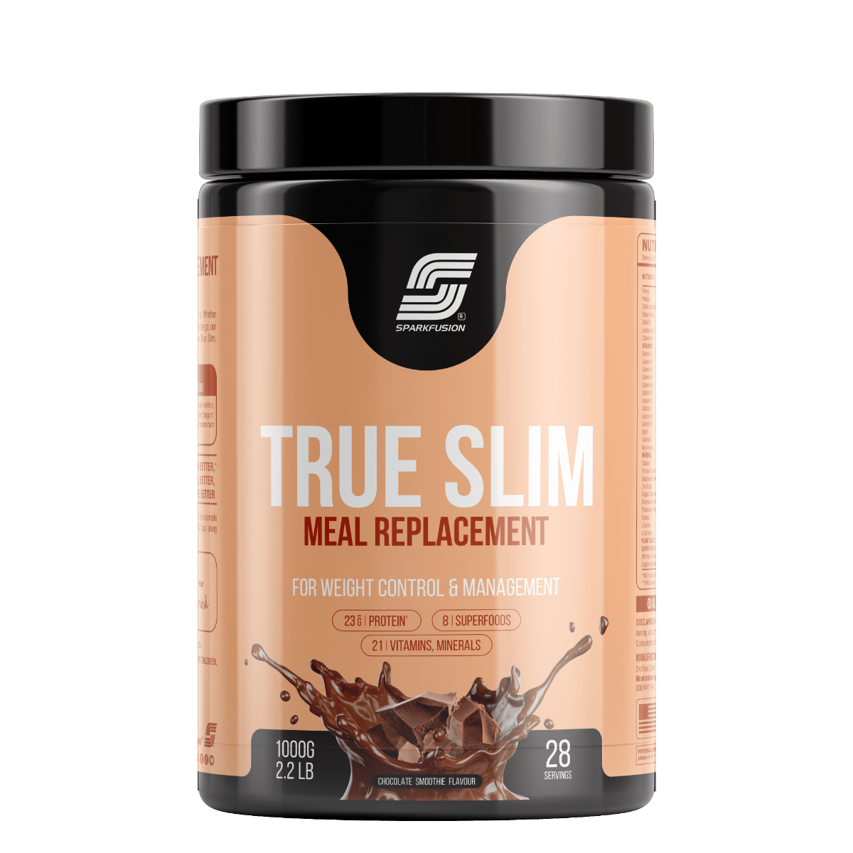 

Sparkfusion True Slim Protein Powder Meal Replacement Shake | For Weight Control And Management | 23 Gm Protein With 8 Ayurvedic Superfood | Sugar ...