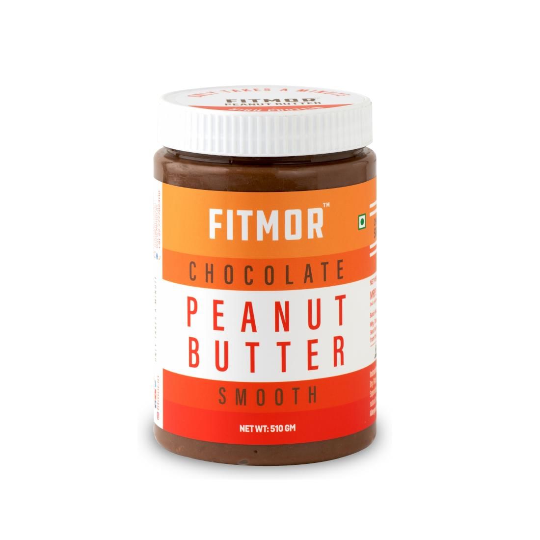 

FITMOR Peanut Butter CHOCOLATE SMOOTH - 510gm | Healthy | High Protein | No Preservatives | Vegan | Premium Peanuts and Rich Chocolate