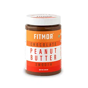 FITMOR Peanut Butter CHOCOLATE SMOOTH | Healthy | High Protein | No Preservatives | Vegan | Premium Peanuts and Rich Chocolate