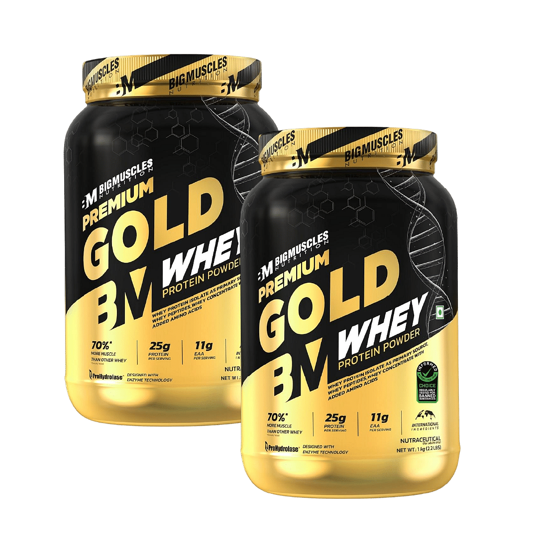 

Bigmuscles Nutrition Premium Gold Whey | Informed Choice Uk Certified | Isolate Whey Protein Blend | 25G Protein | 11G Eaa | Prohydrolase Enzyme Te...