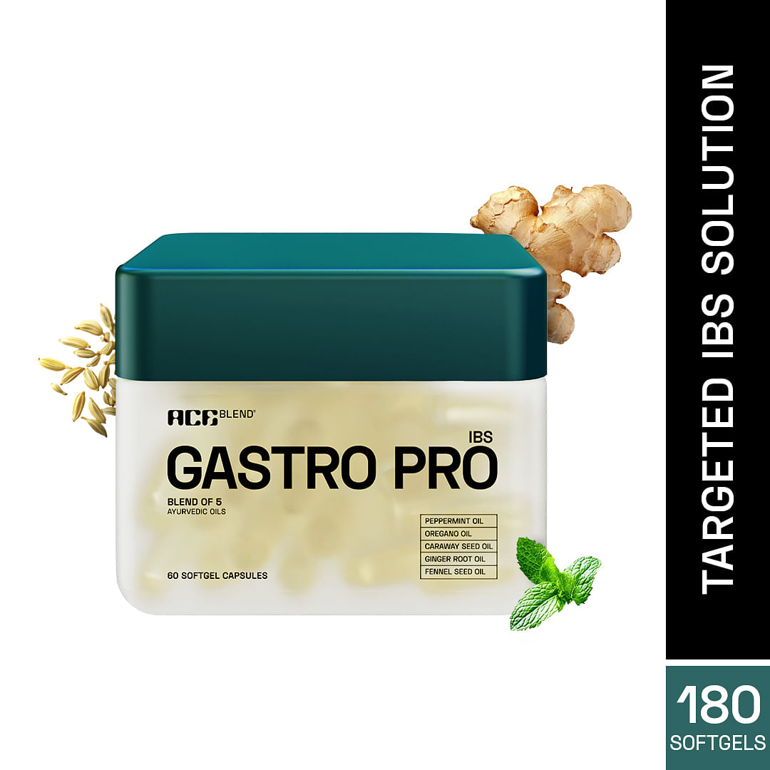 

Ace Blend IBS Gastro Pro | Fights Bloating, Gas & Candida | Ayurvedic Gut-Healing Formula with 5 Potent Oils | Targets Fungal Overgrowth | 180 Soft...