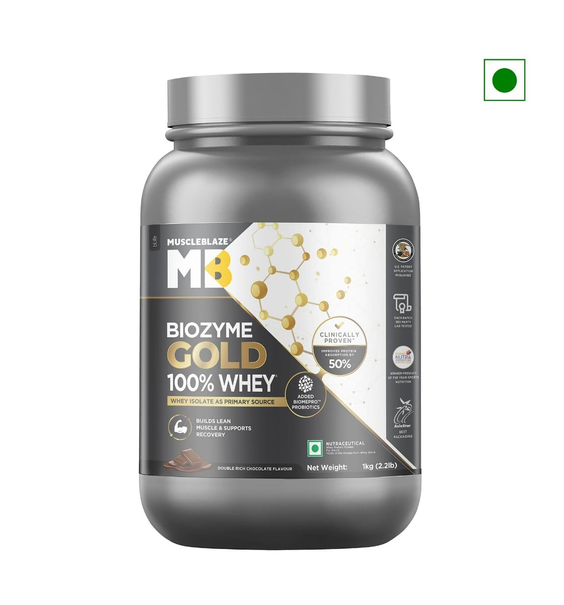 MuscleBlaze Biozyme Gold 100 Whey Protein | Whey Isolate as Primary Protein Source (Double Rich Chocolate)-picture-17