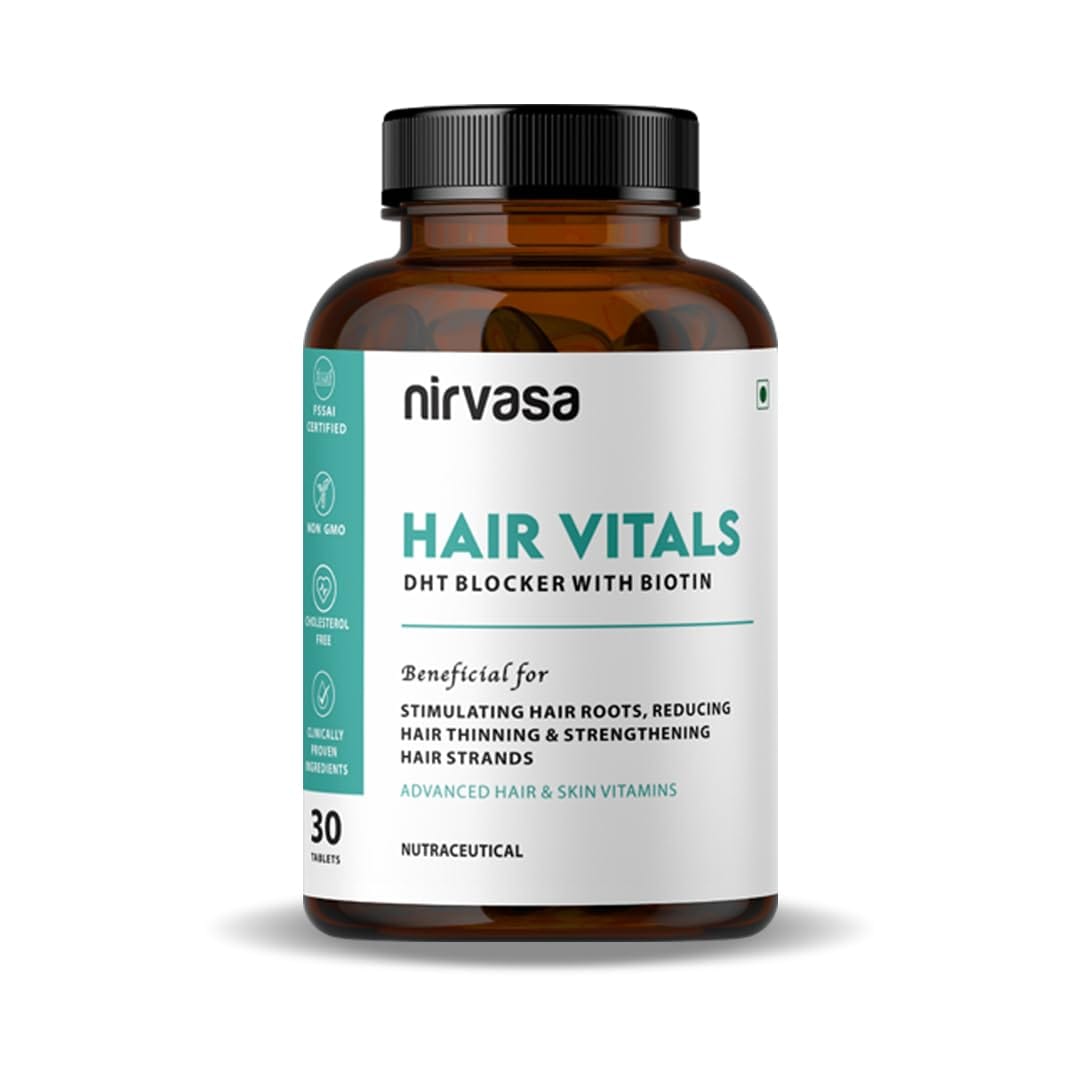 Nirvasa Hair Vitals DHT Blocker with Biotin Tablets