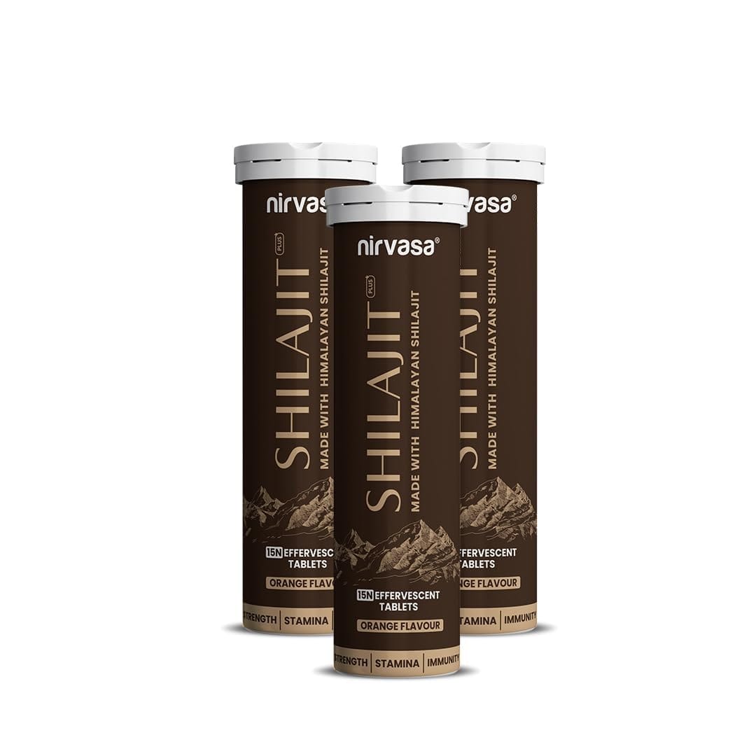 

Nirvasa Shilajit Plus Effervescent Tablets (Pack of 3)
