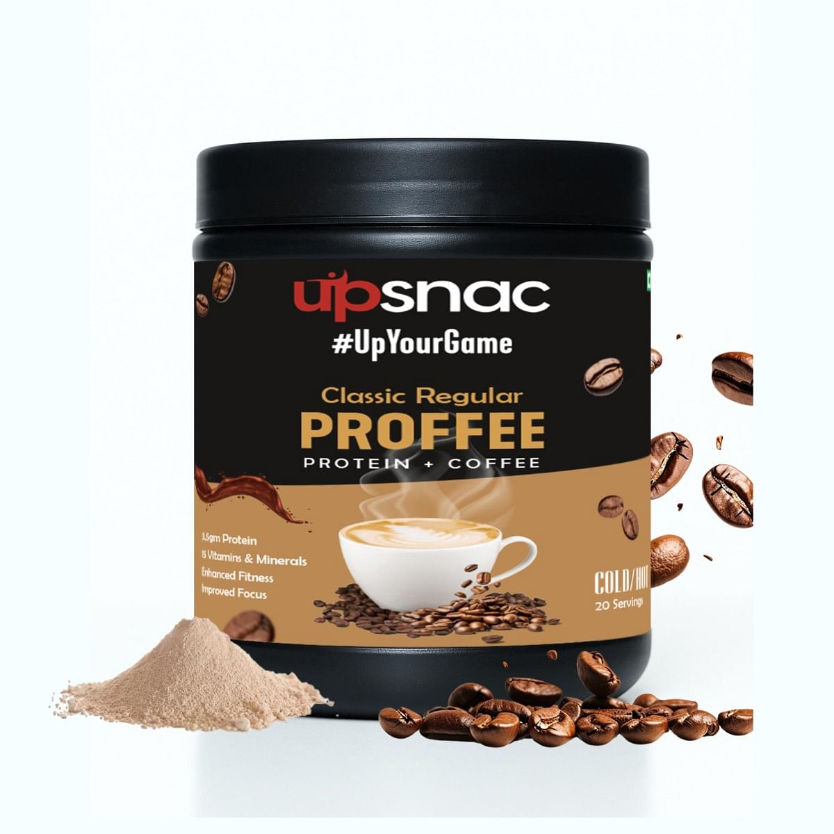 

Upsnac 100% Arabica Coffee with Protein and 15 Vitamins & Minerals (Classic Regular) 250g