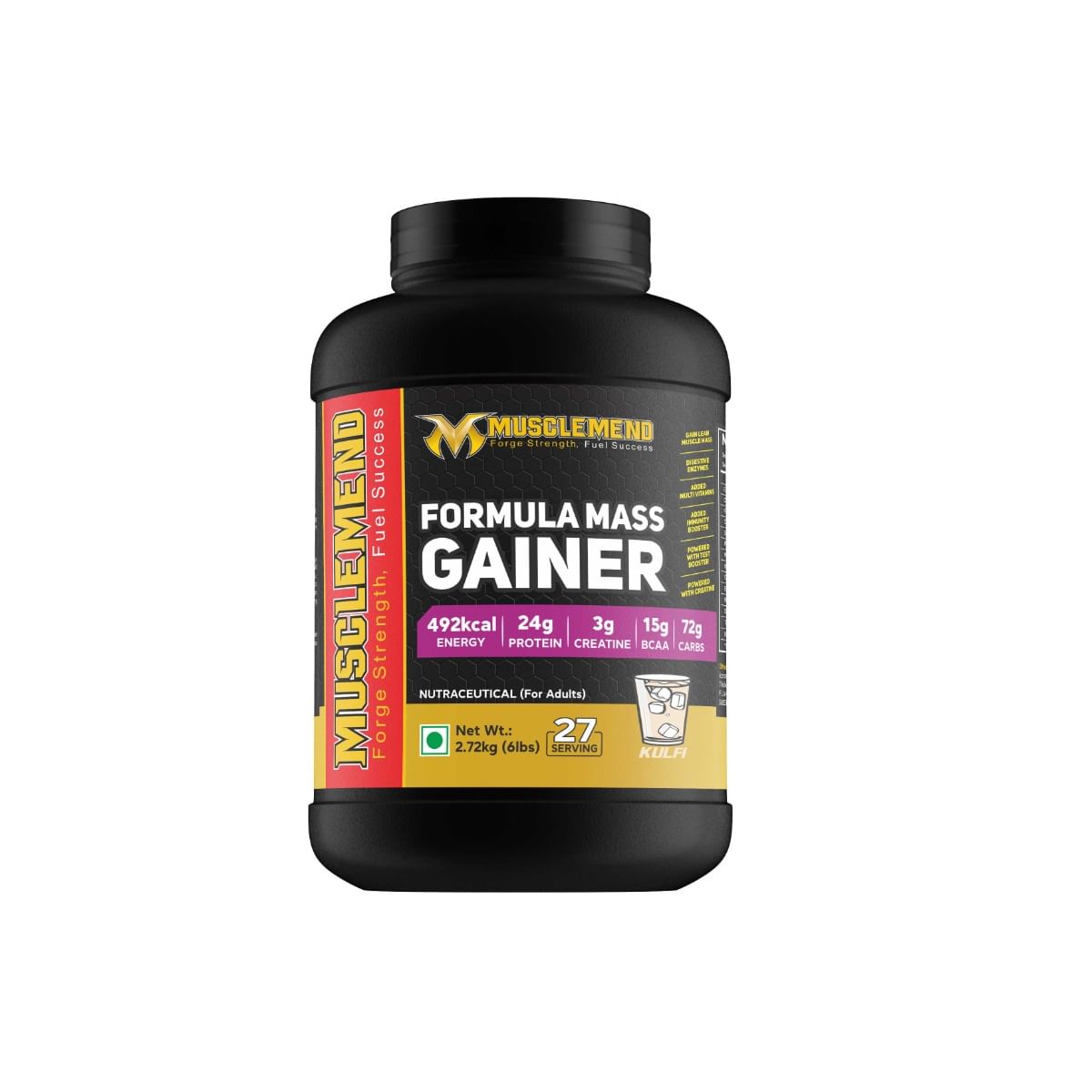 

MuscleMend Formula MASS GAINER – Protein and Carbohydrate Supplement (Kulfi) 2.7kg