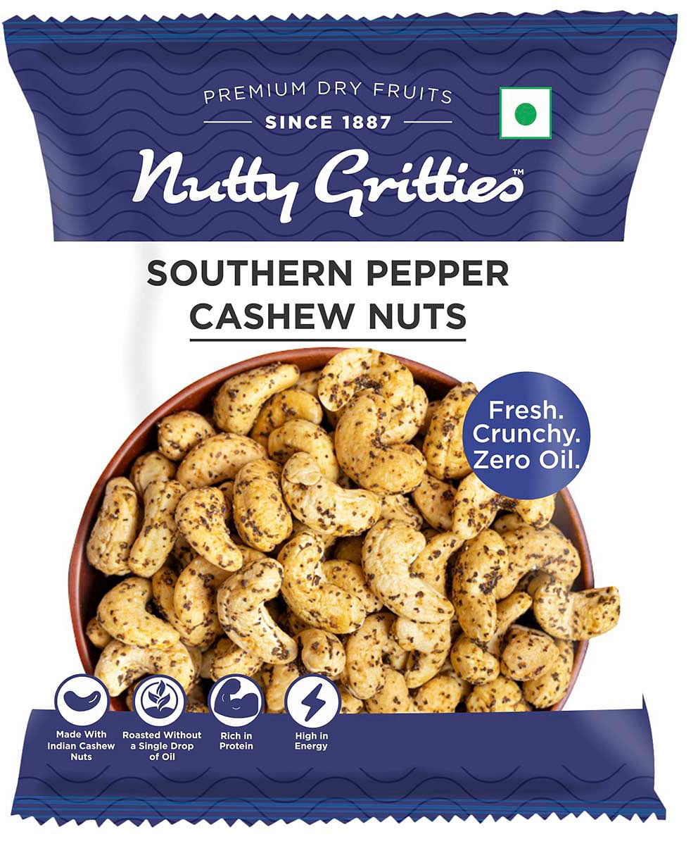 

Nutty Gritties Southern Pepper Cashews -(Pack of 10-21g Each)-210g