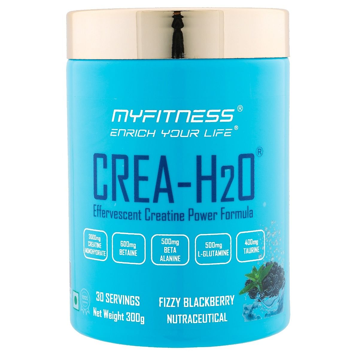 

MYFITNESS ® CREA-H2O Creatine Monohydrate 30 Servings| 3000mg Creatine Monohydrate|600mg Betaine|500mg Beta Alanine|500mg L-Glutamine|600mg Electro...