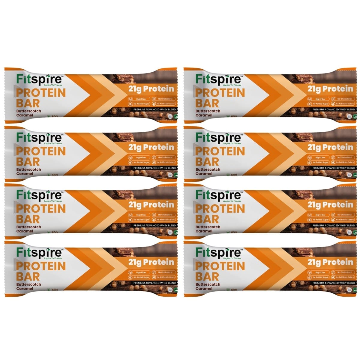 

Fitspire Protein Bar Buterscotch 60G Pack Of 8