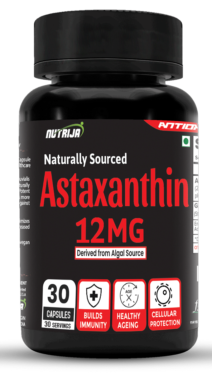 

NutriJa Astaxanthin 12mg – Naturally Sourced from Algae, Antioxidant Supplement | Supports Cardiovascular Health, Support Healthy Ageing (30 Capsules)