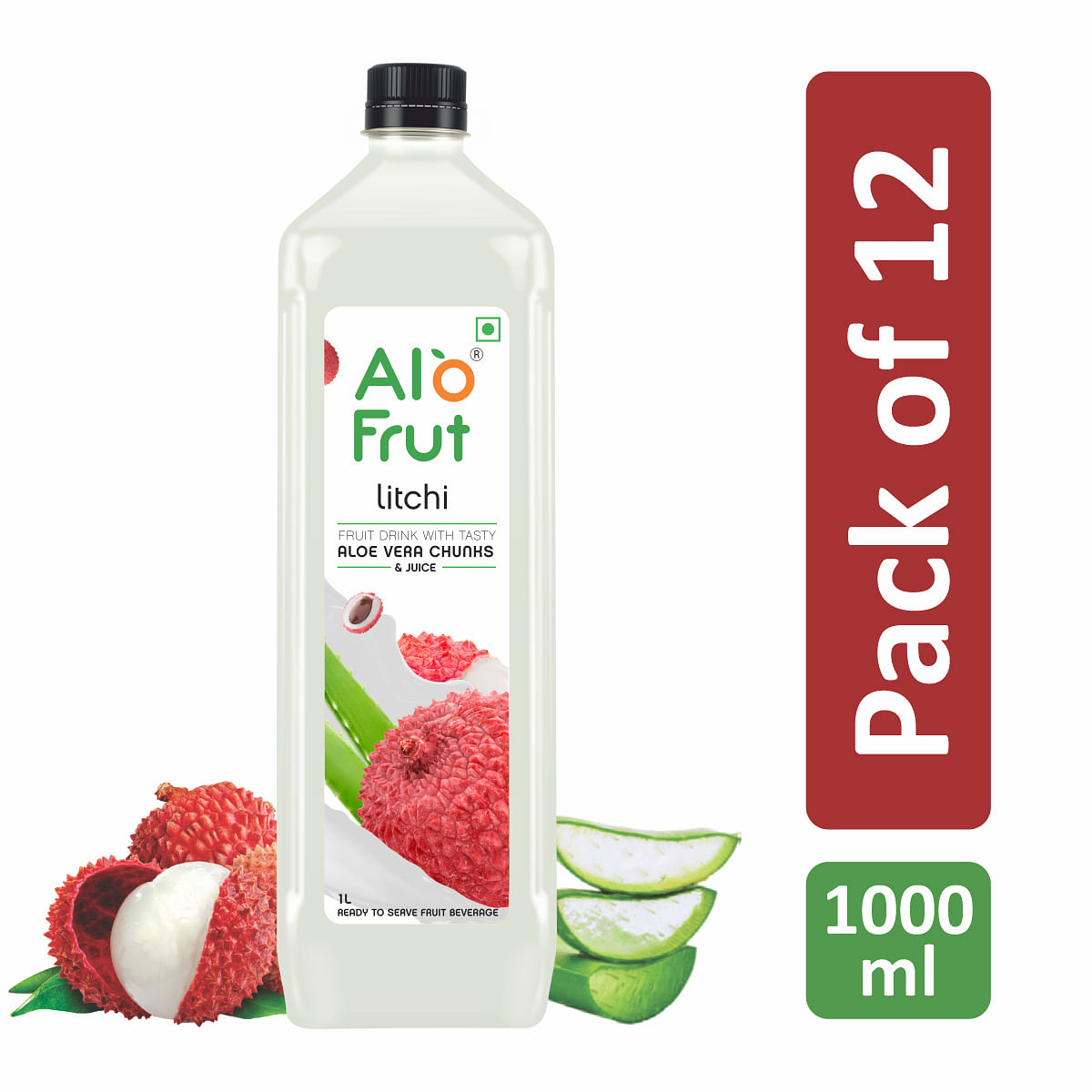 

Alo frut Litchi Fruit Drink with Tasty Aloevera Chunks & Juice| Natural Goodness of Fruits and Aloevera Chunks | Ready-to-Serve Fruit Juice|Litchi ...