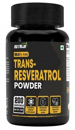 

NutriJa Trans Resveratrol Powder - 99.5% Pure Micronized & Highly Bioavailable Supplement | Slow down Aging, Proven Powerful Anti-Oxidant | Improve...