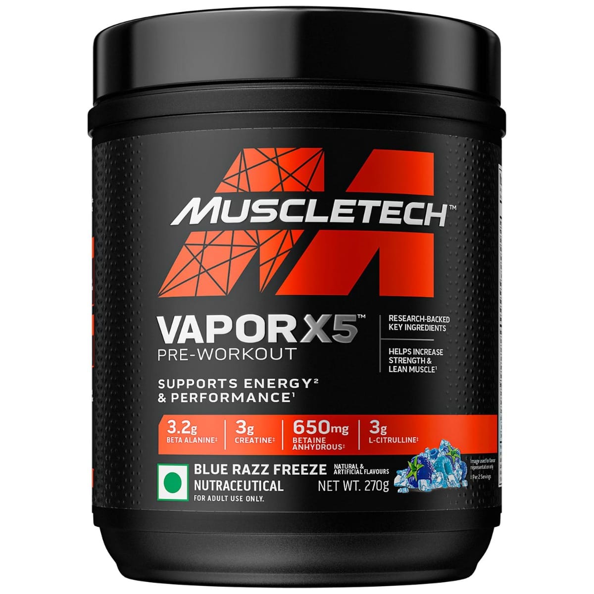 Muscletech Vaporx5 Blue Razz Freeze
