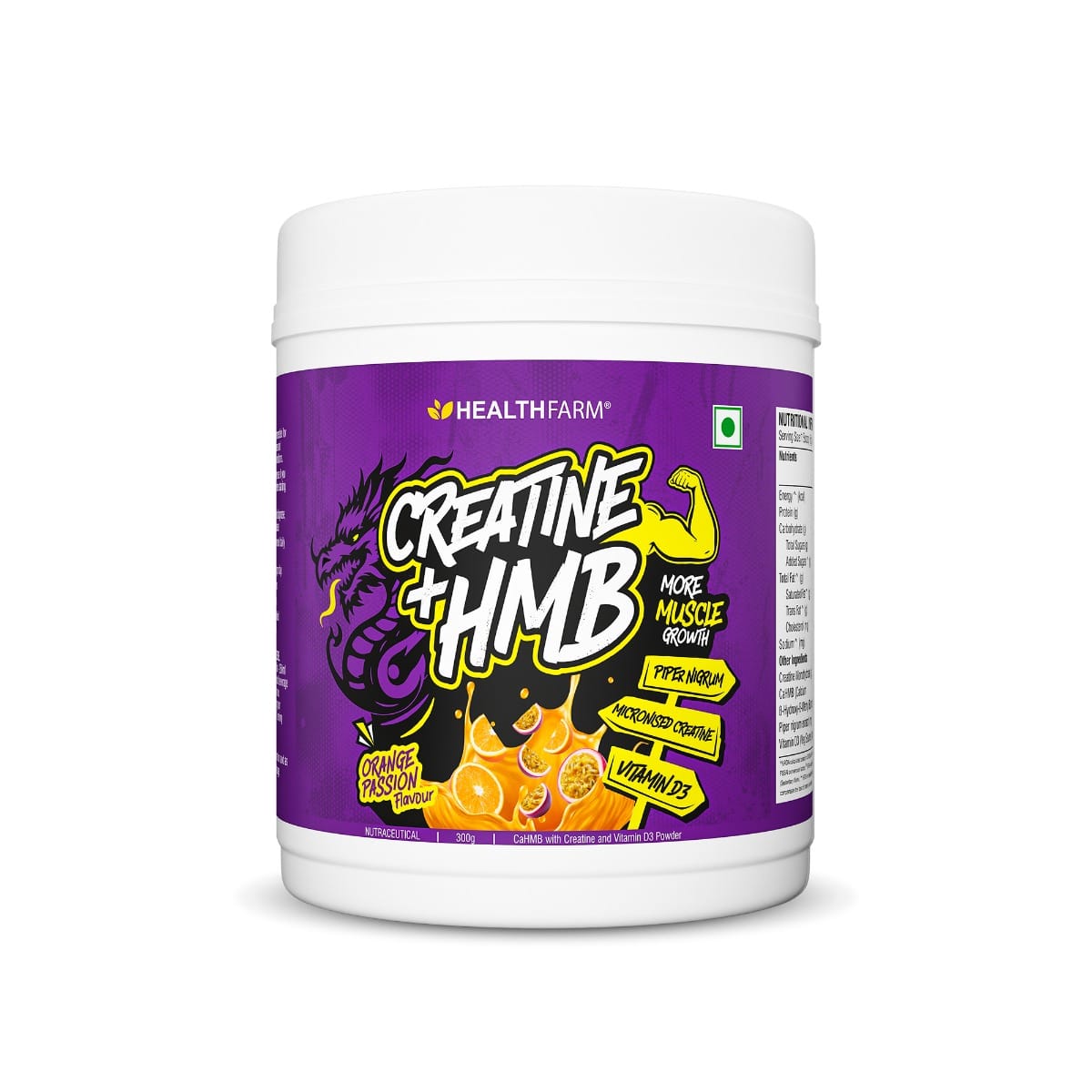 

Healthfarm Creatine + HMB (300g) Orange Passion