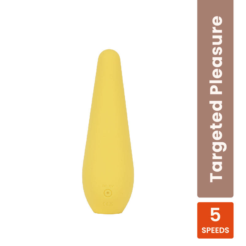 MyMuse Pulse Personal Massager - 5 Speeds, Rechargeable & Waterproof (Lemon Tart)