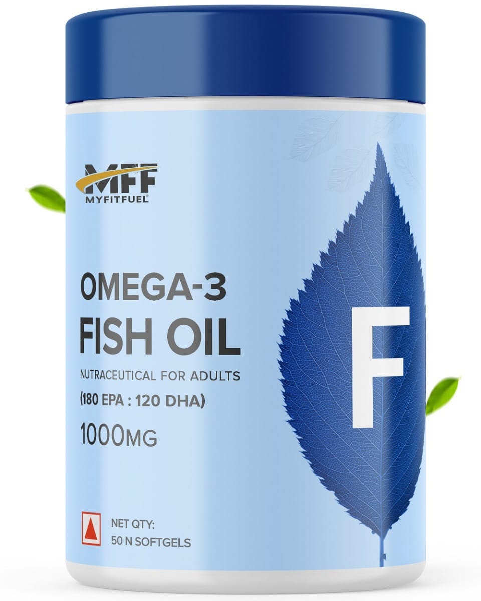 

MyFitFuel Omega 3 Fish Oil, 1000mg (180 EPA 120 DHA), 50 softgels