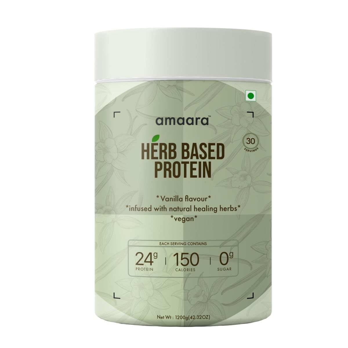 

Herb Based Protein with Goodness of Ashwagandha & Turmeric, 24g protein, 15 Servings - Vanilla