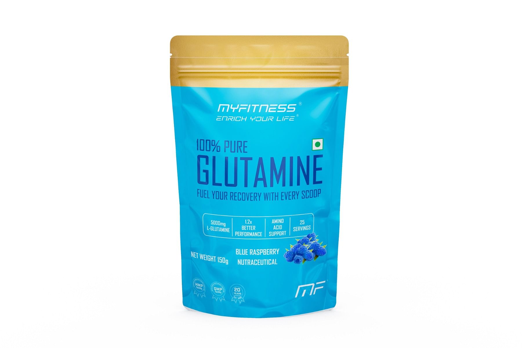 

MYFITNESS 100% PURE GLUTAMINE| 25 SERVINGS | 150g |WITH ADDED ELECTROLYTES | BLUE RASPBERRY