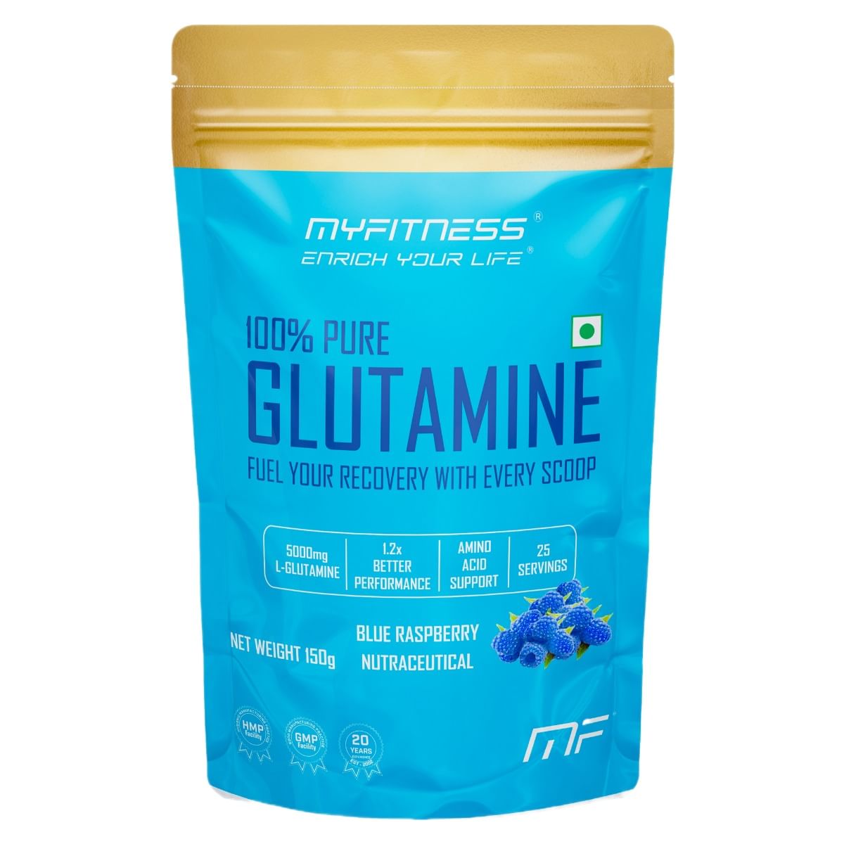 

MYFITNESS 100% PURE GLUTAMINE| 25 SERVINGS | 150g |WITH ADDED ELECTROLYTES | BLUE RASPBERRY