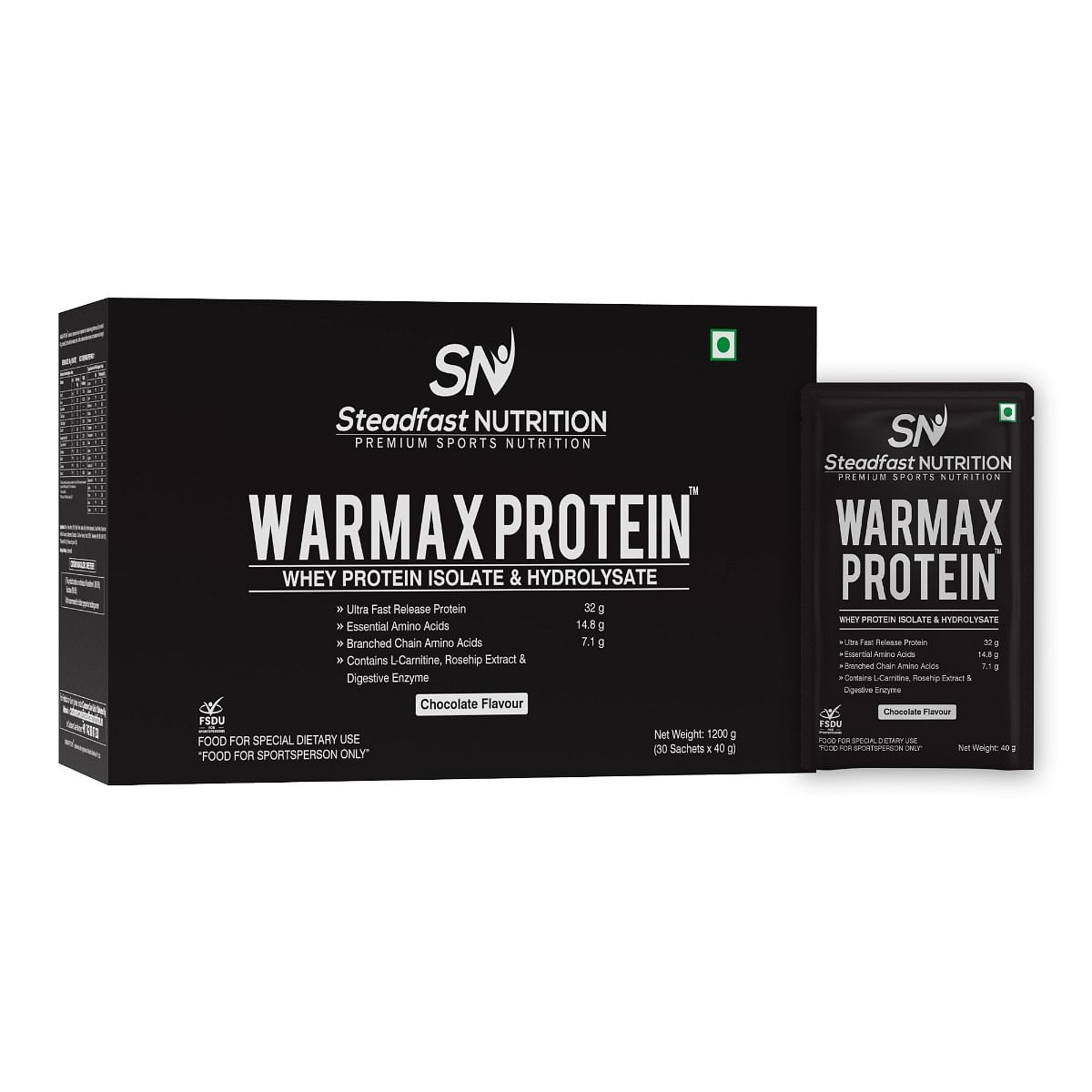 

Steadfast Nutrition Warmax Whey Isolate & Hydrolysate Protein Powder | 32g Ultra Fast Release Protein for Muscle Recovery with L-Carnitine, EAAs, B...