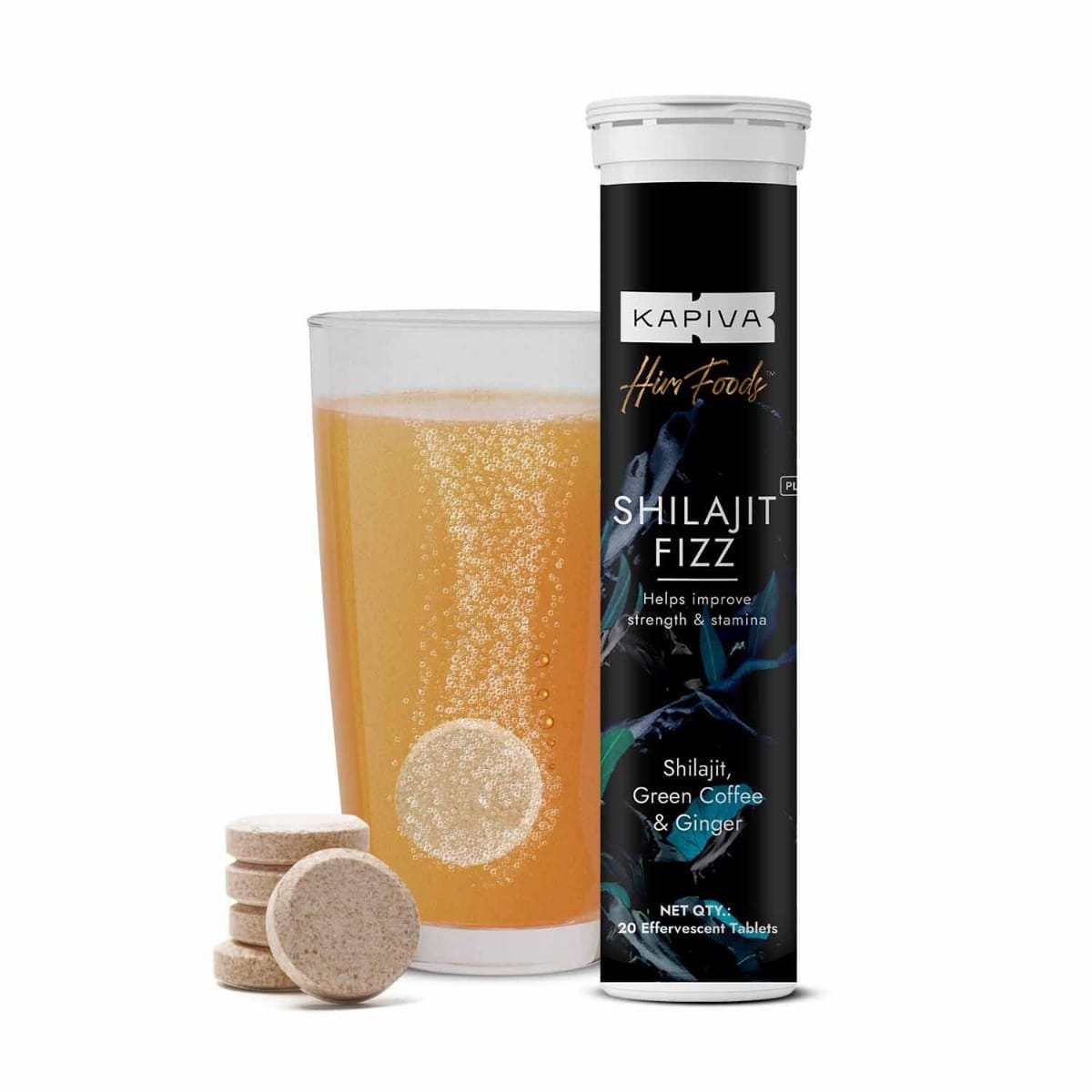 Kapiva Himfoods Shilajit Plus Fizz - Ayurvedic Energy & Boosting Effervescent Tablets-image-1