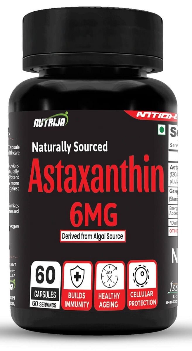 

NutriJa Astaxanthin 6mg Capsules – Naturally Sourced from Algae, Antioxidant Supplement | Supports Cardiovascular Health, Support Healthy Ageing. (...