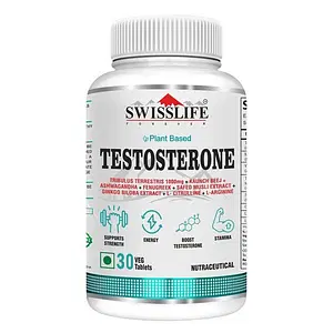 SwissLife Forever Swisslife Forever Testosterone Supplement for Men |Tribulus 1000mg Ashwagandha L-Citrulline&Kaunch Beej | Plant-based | Improves Muscle Strength Boosts Stamina