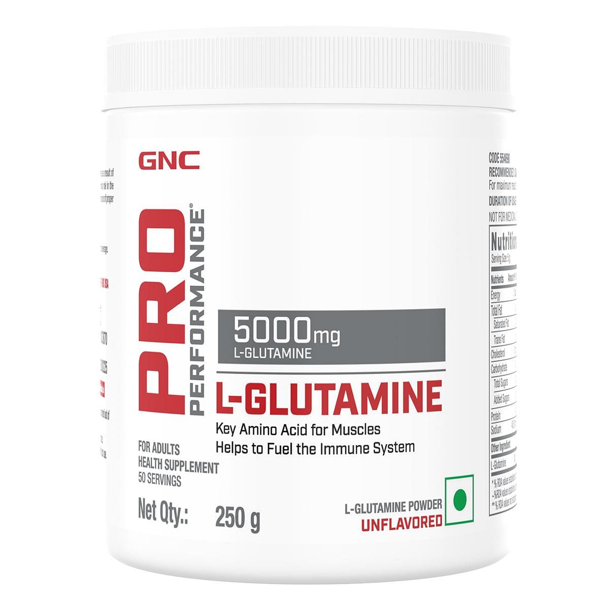

GNC Pro Performance L-Glutamine 5000 mg | Key Amino Acid For Faster Recovery | Boosts Immunity | Supports Intestinal Function | Lactose Free | Zero...