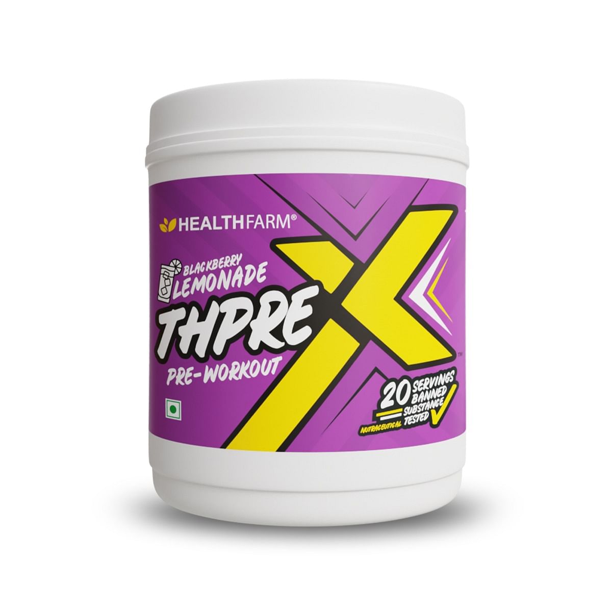 

Healthfarm ThPre Workout Powder| Sports Nutrition Supplement for Men & Women - For Working Out, Hydration, Mental Focus & Energy (Blackberry Lemona...