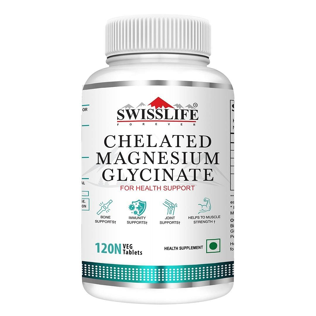 

SWISSLIFE FOREVER Chelated Magnesium Glycinate Tablets | chelated magnesium Glycinate | Dietary Tablets with Mineral and Amino acid( Magnesium Glyc...