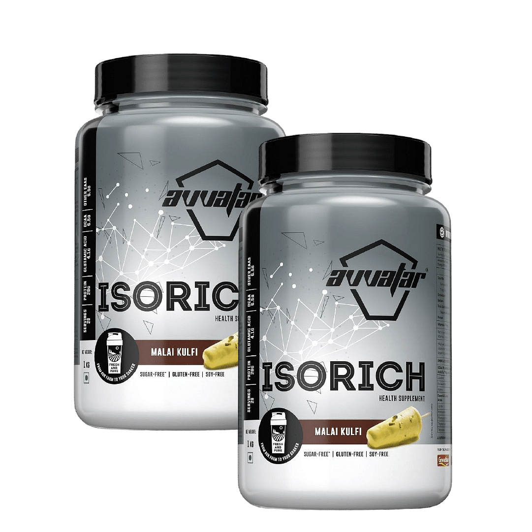 

Avvatar Isorich Protein 1Kg | Malai Kulfi | 29 Servings | 29G Protein Pack Of 2