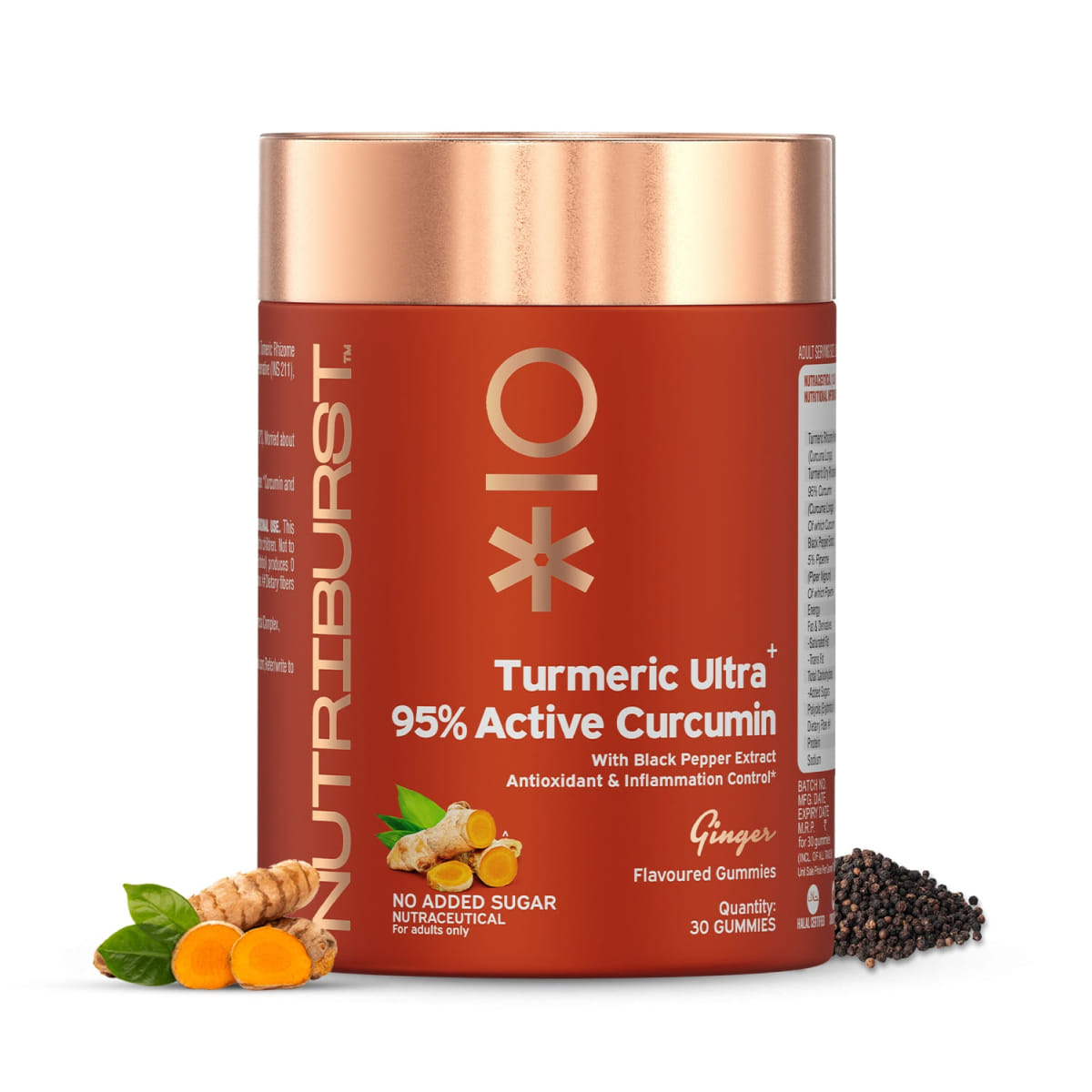 Nutriburst Turmeric Ultra Gummies with 95% Active Curcumin & Black Pepper Gummies for Weight Loss Management Anti-Inflammation, Anti-Oxidant & Joint Health Management Ginger Flavour-picture-18
