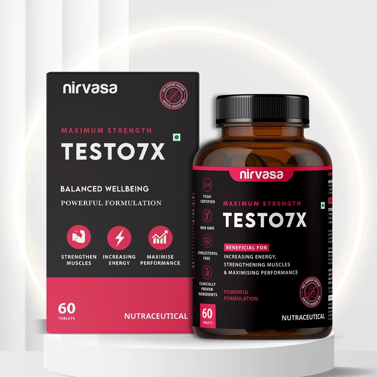 

Nirvasa TESTO7X Tablet 1B (1 X 60 Tablets)