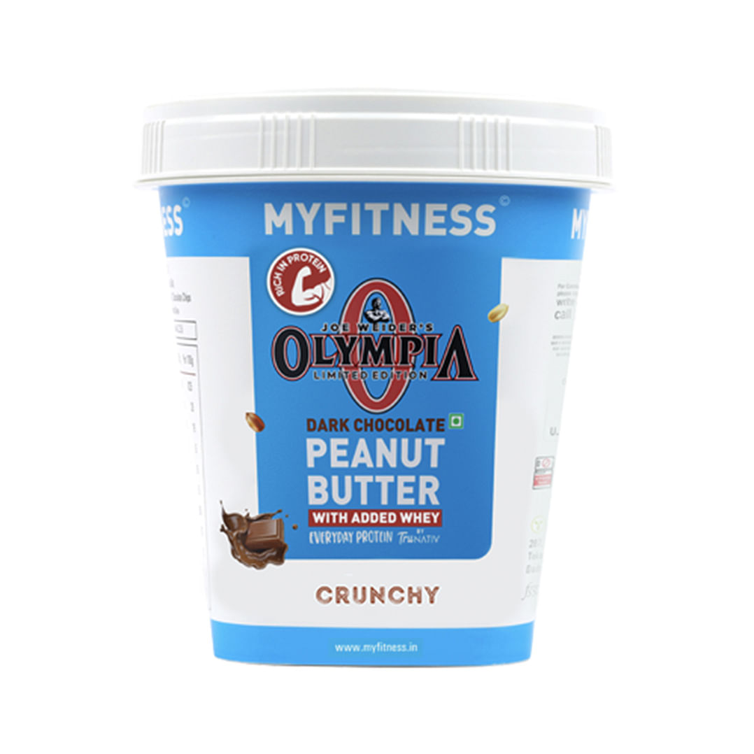 

MYFITNESS High Protein Dark Chocolate Peanut Butter Crunchy 510g | With Added Whey | 25g Protein for Muscle Building | Tasty Nut Butter Spread | Gl...