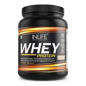 INLIFE Whey Protein Isolate Concentrate Hydrolysate Powder, Sports Nutrition Drink, Body Building Supplement for Men Women