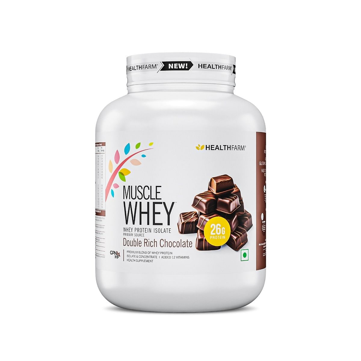 

Healthfarm Muscle Whey protein (Double Rich Chocolate, 2kg)