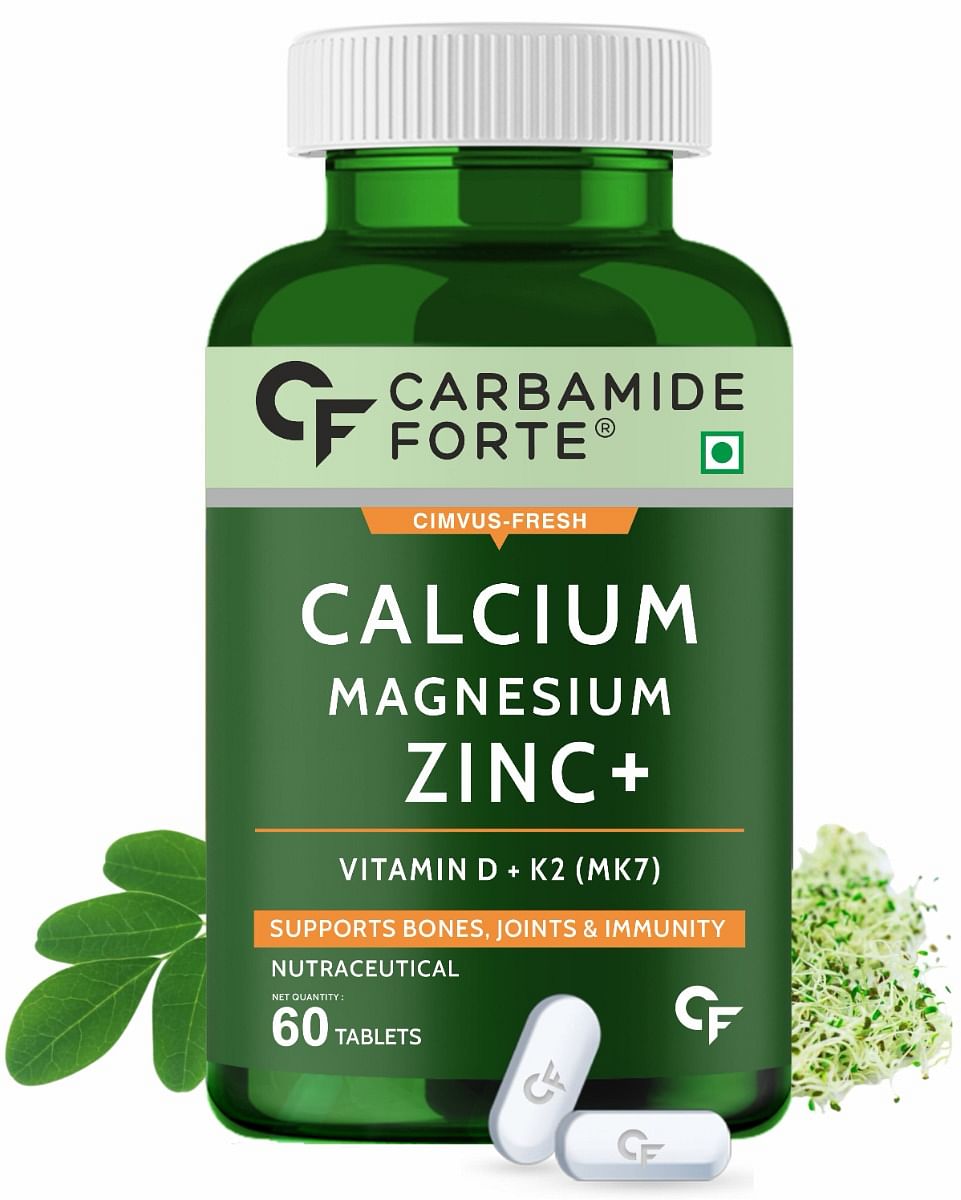 

Carbamide Forte Calcium Magnesium + Zinc | 60 Veg Tablets | Bones | Joints | Immunity | Women & Men