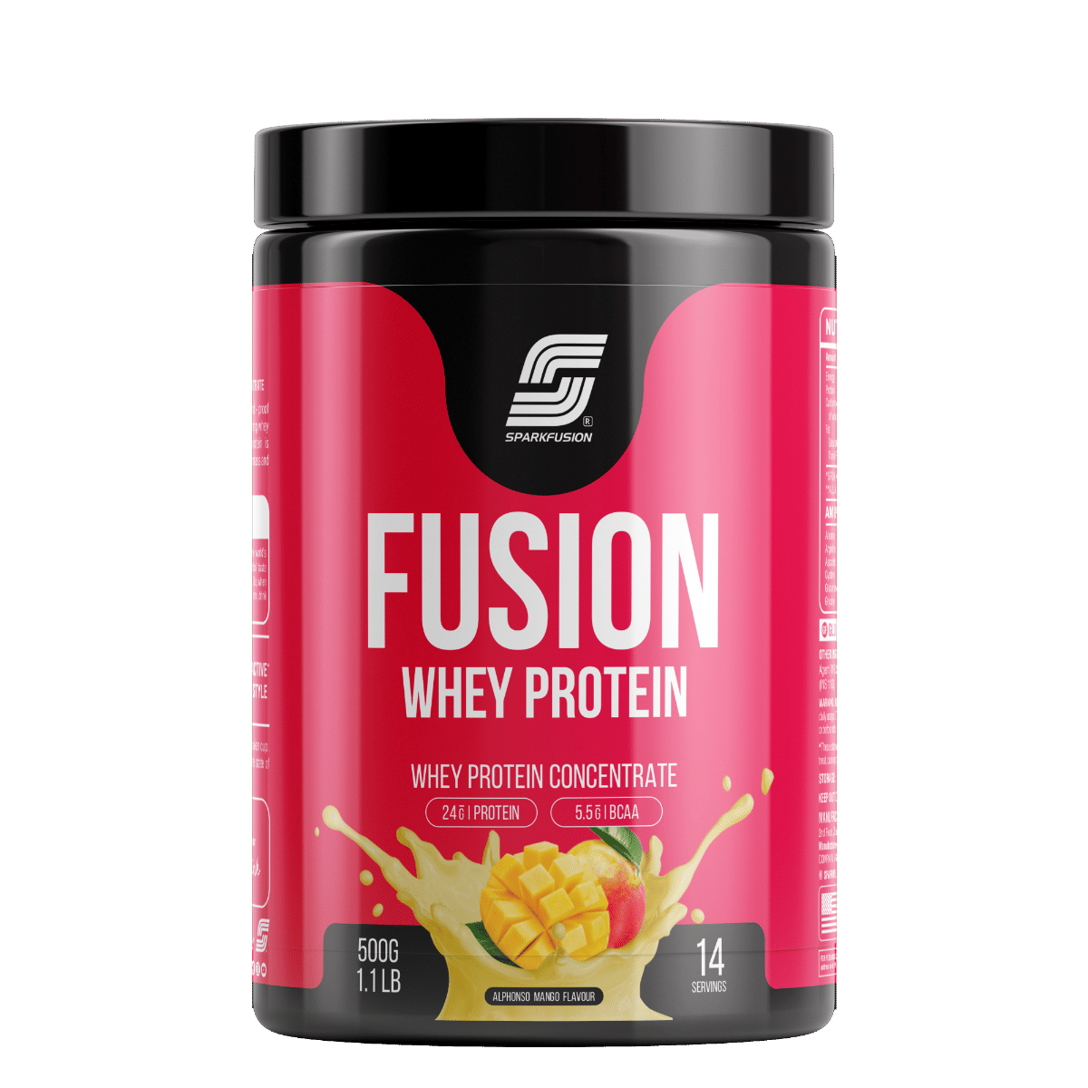 

Sparkfusion Fusion Whey Protein Concentrate Powder|24g Protein,5.5g BCAA per Serving|For Muscle Recovery Workout Drink,Lean Muscle Growth | For Men...