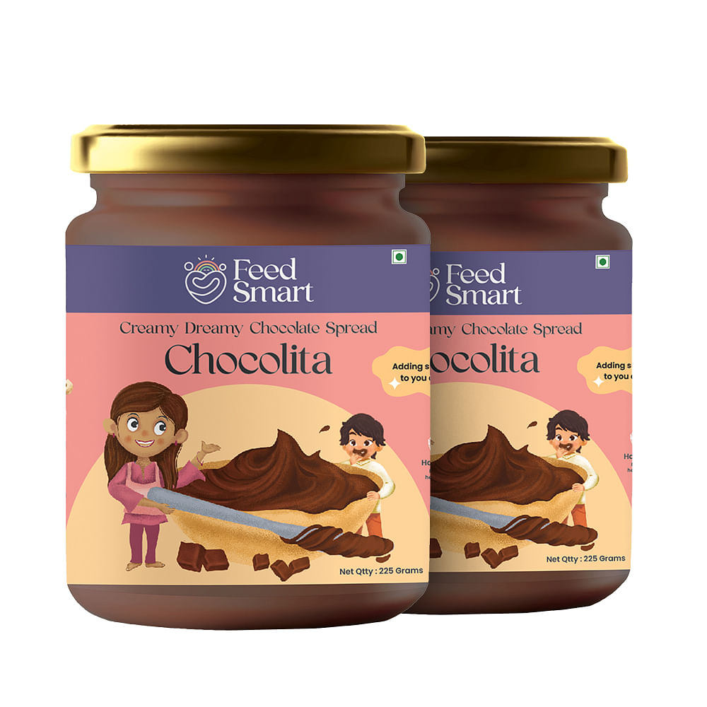 

Feed Smart Chocolita | Whey Protein Cream Chocolate Spread | 225g | Pack of 2