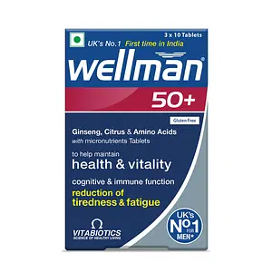 Wellman 50+ - Health Supplements (More than 30 Nutrients).      