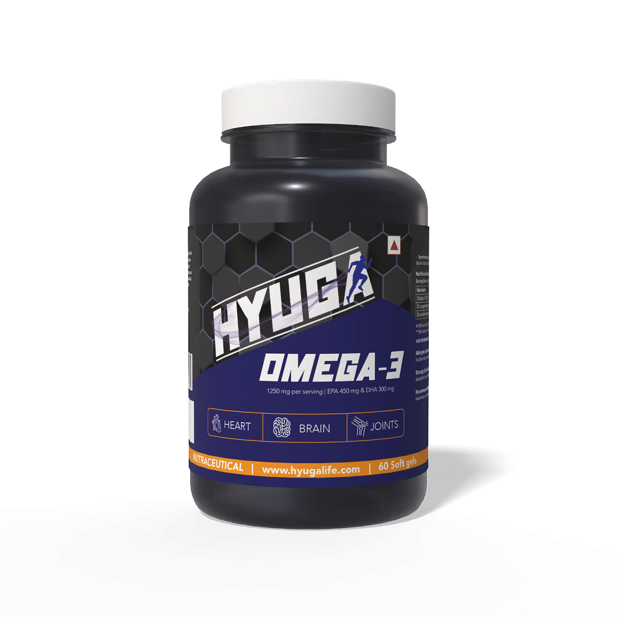 

Hyuga Omega 3 | Triple Strength, Ultra-Pure Fish Oil | 1250mg with 900mg DHA & EPA - 60 Softgels